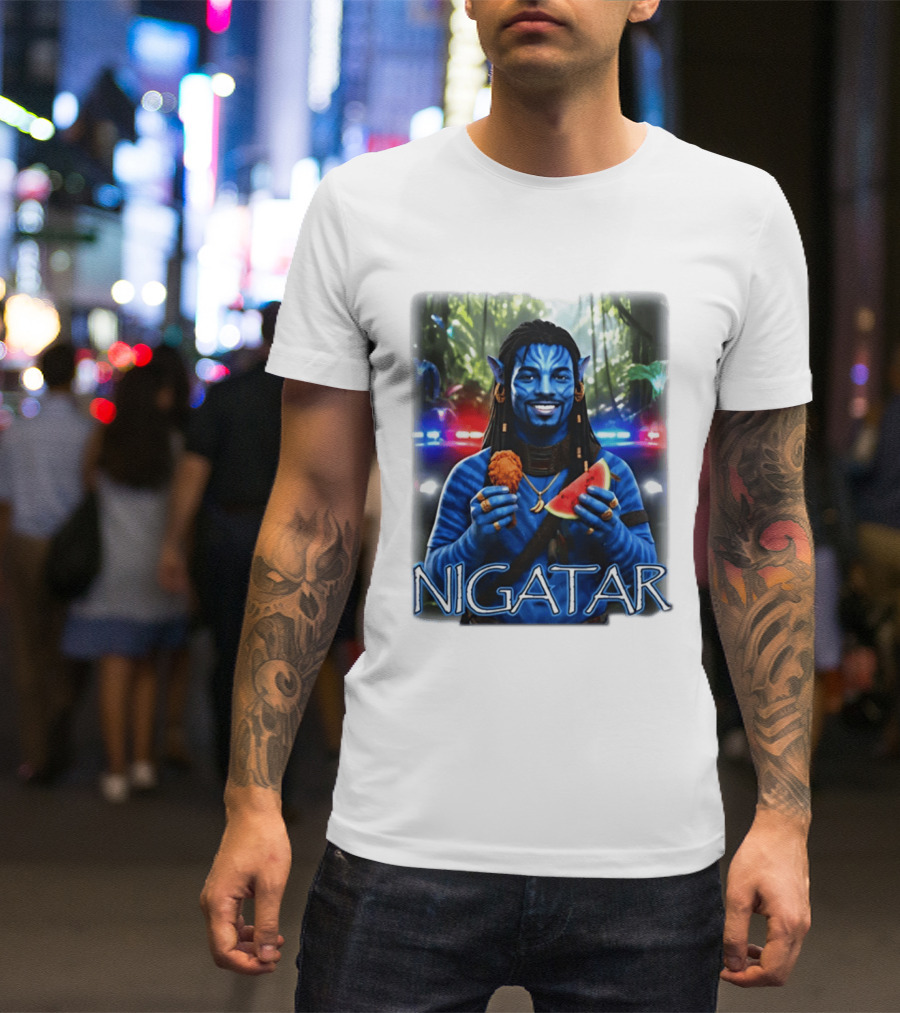 Nigatar Avatar Meme Watermelon And Chicken T-Shirt