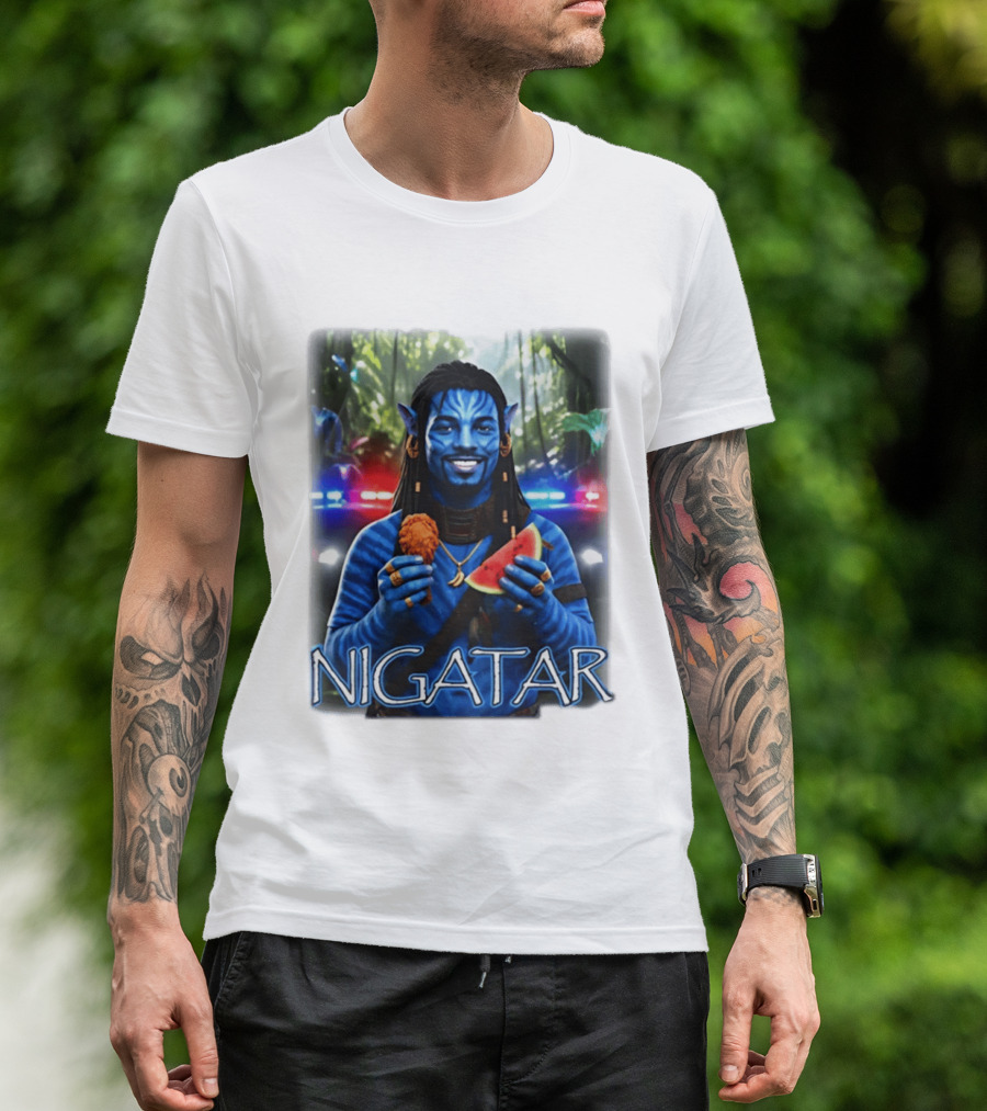 Nigatar Avatar Meme Watermelon And Chicken T-Shirt