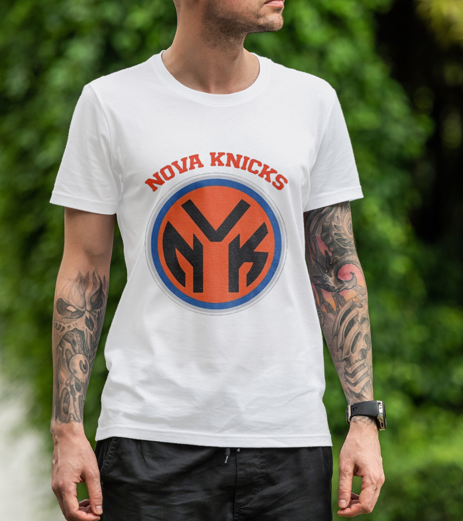 Nova Knicks NVK Villanova Wildcats New York Knicks Basketball Mashup T-Shirt