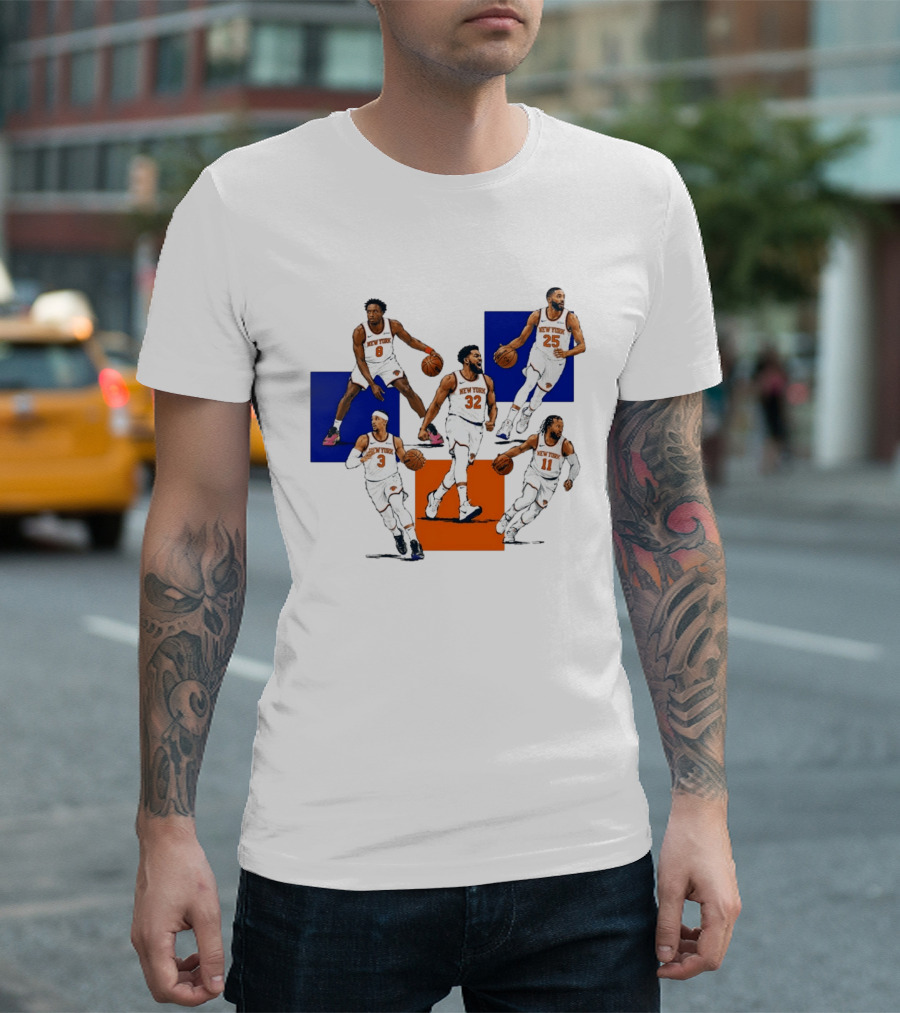 Og Anunoby Josh Hart Karl Anthony Towns Mikal Bridges Jalen Brunson New York Knicks Basketball Players T-Shirt