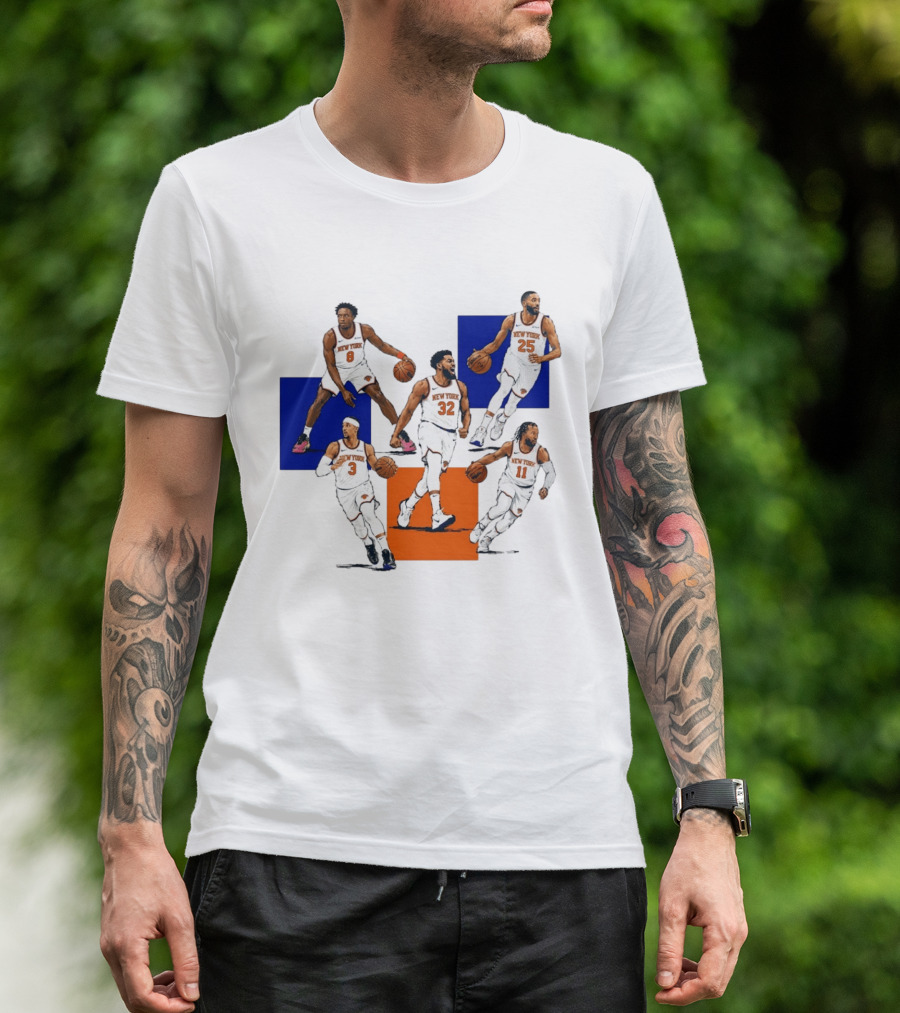 Og Anunoby Josh Hart Karl Anthony Towns Mikal Bridges Jalen Brunson New York Knicks Basketball Players T-Shirt
