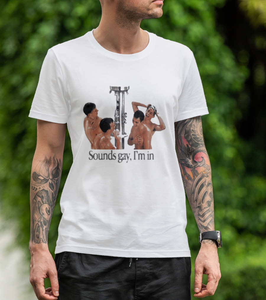 Sounds Gay I'm In Shower Humor Retro Style Men's Group T-Shirt