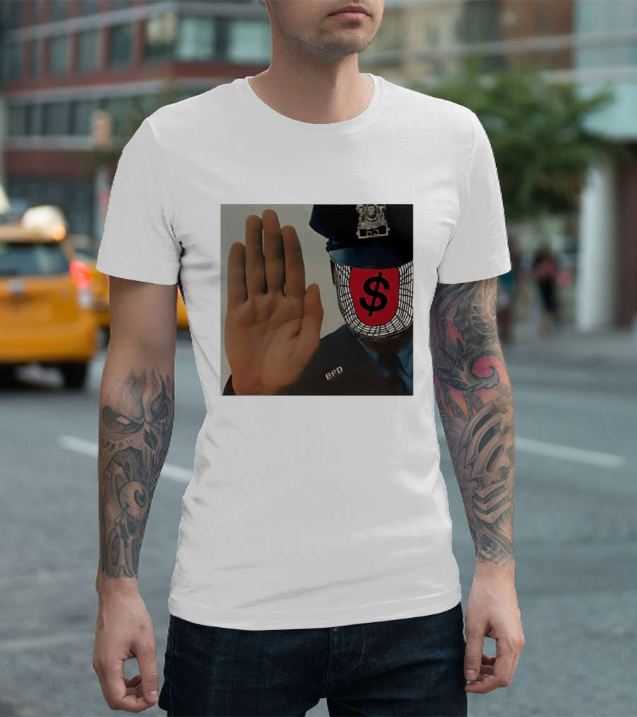 Angel Dust C2tt Album BPD Officer Dollar Symbol Face T-Shirt