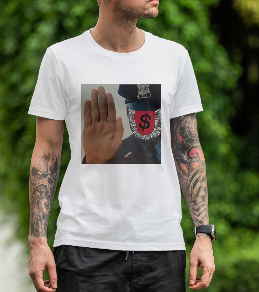 Angel Dust C2tt Album BPD Officer Dollar Symbol Face T-Shirt