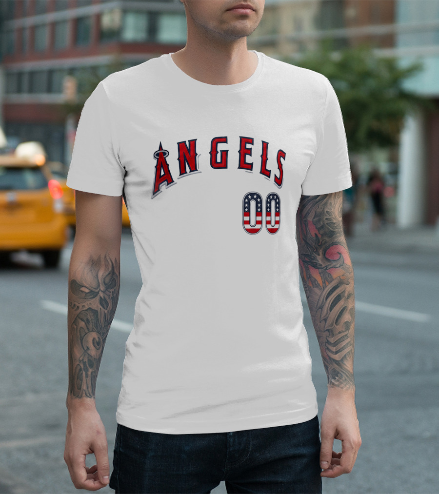 Angels 00 USA Stars And Stripes T-Shirt