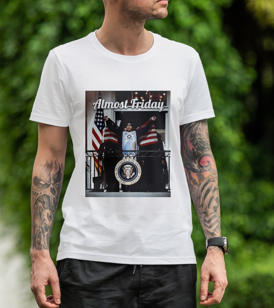 Almost Friday UFC White House Presidential Seal USA Flag T-Shirt