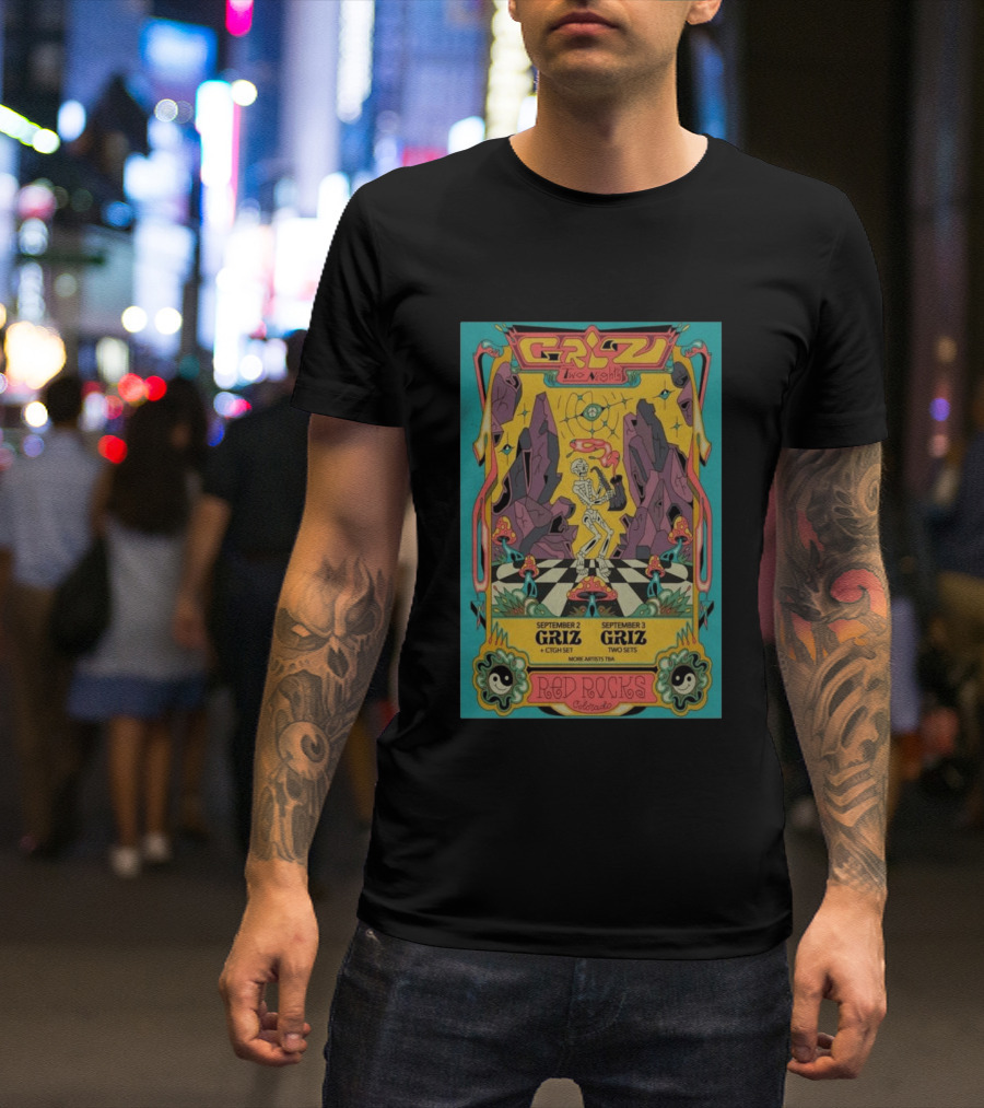 GRiZ Two Nights Red Rocks September 2 3 2026 Colorado Event T-Shirt