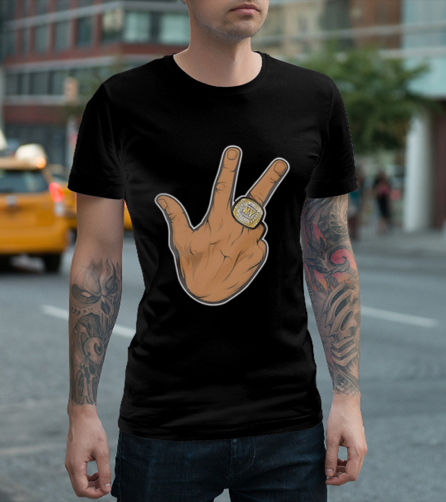 Jalen Brunson New York Knicks 2026 World Champs Ring Gesture T-Shirt