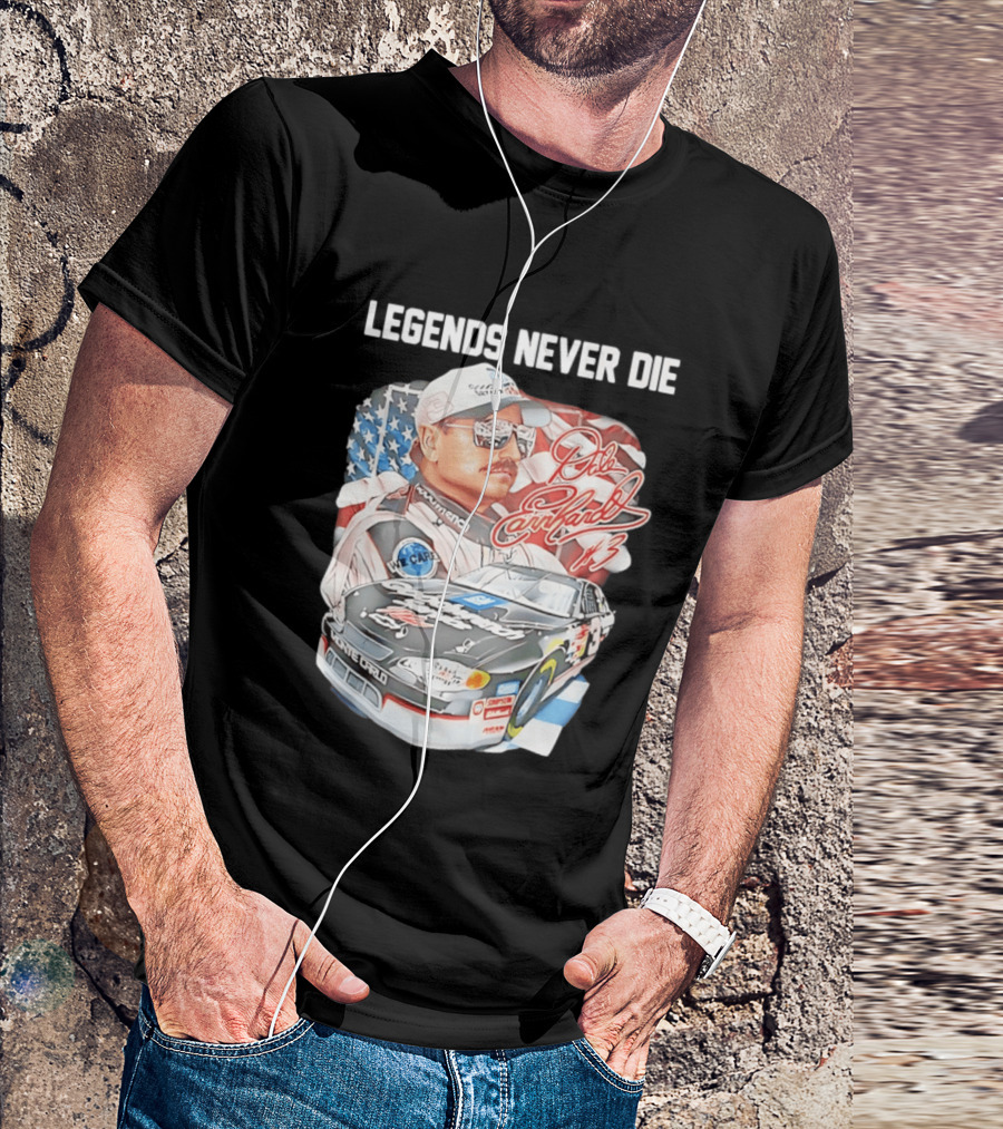 Legends Never Die Dale Earnhardt Monte Carlo Racing Number 3 T-Shirt
