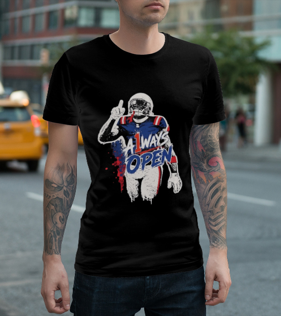 A1ways Open New England Patriots Football Player T-Shirt