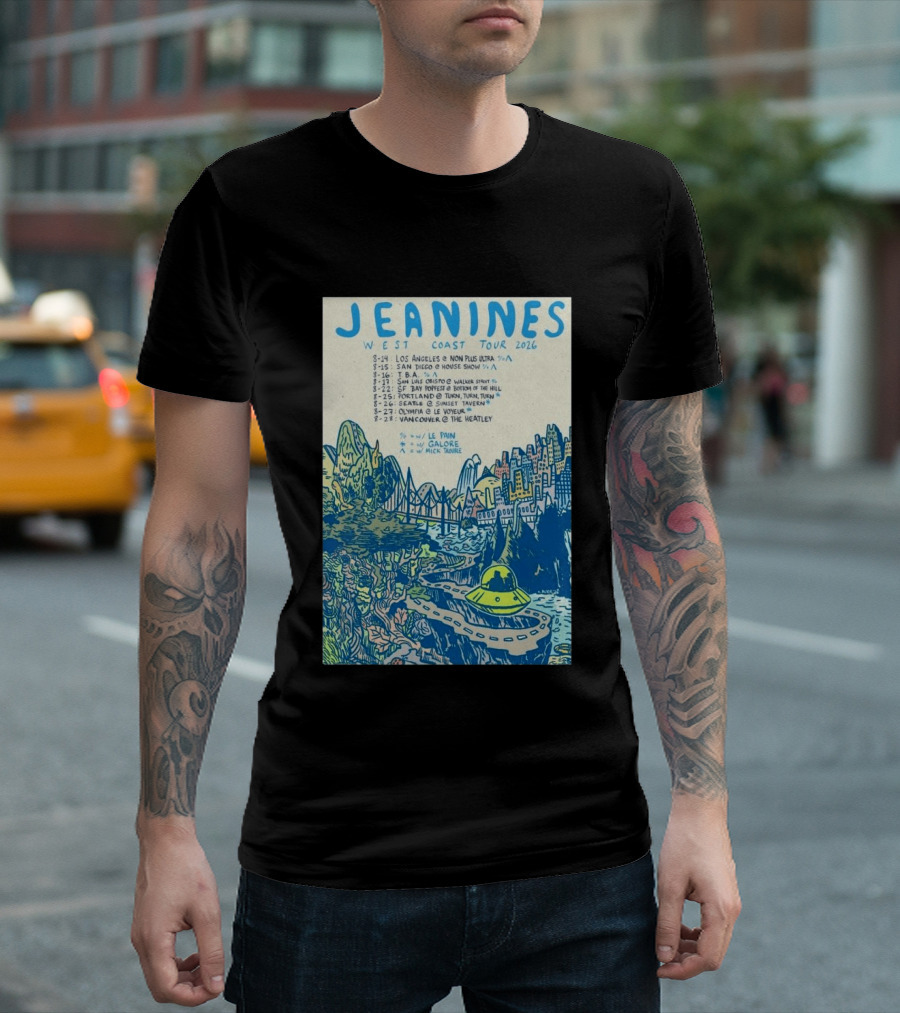 JEANINES West Coast Tour 2026 Cities And Venues T-Shirt
