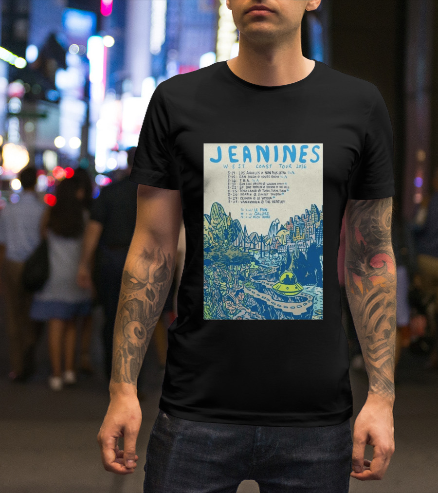 JEANINES West Coast Tour 2026 Cities And Venues T-Shirt