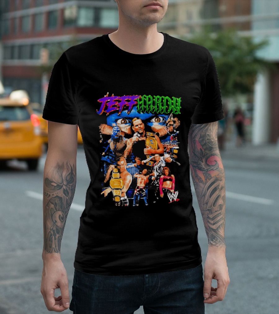 Jeff Hardy WWE Champion Legends Collage T-Shirt