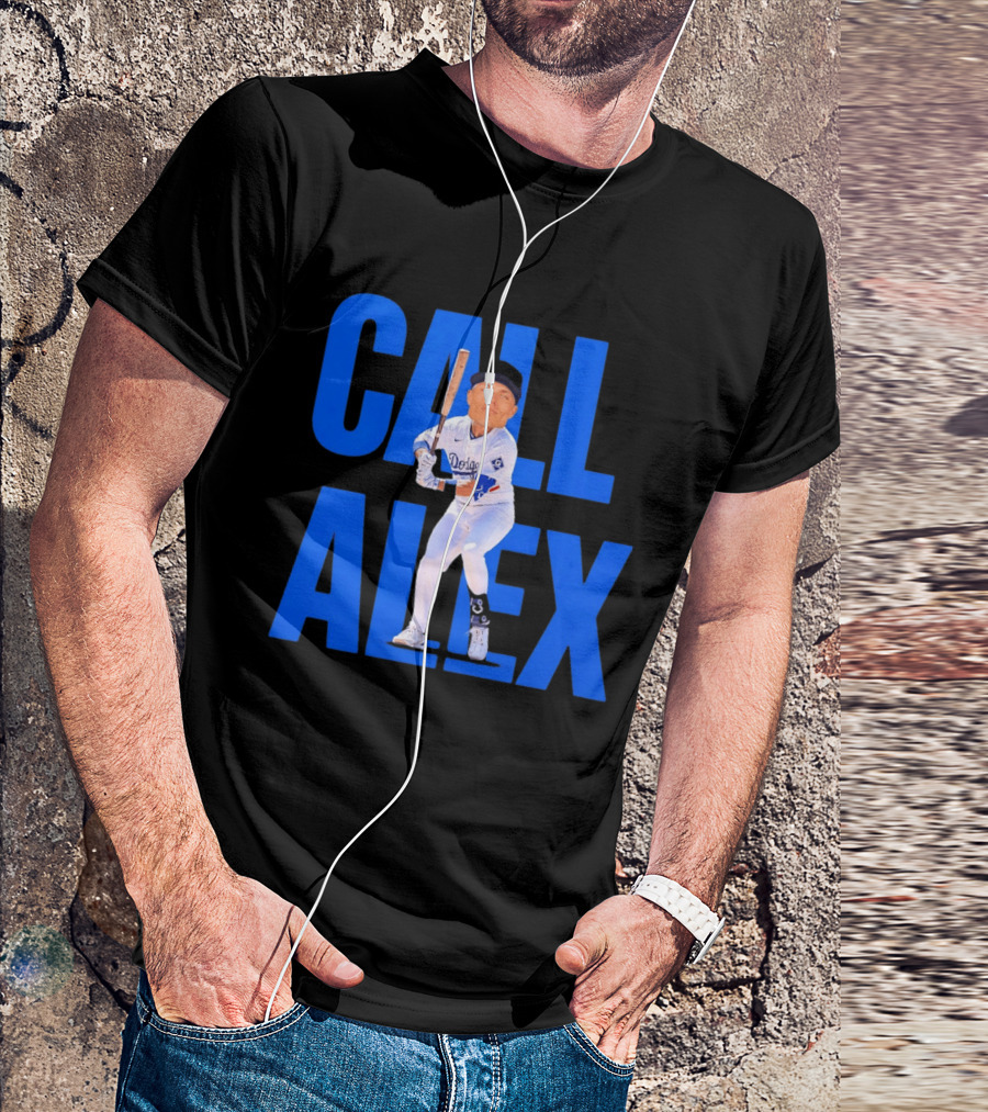 Call Alex Los Angeles Dodgers Baseball Player Caricature T-Shirt