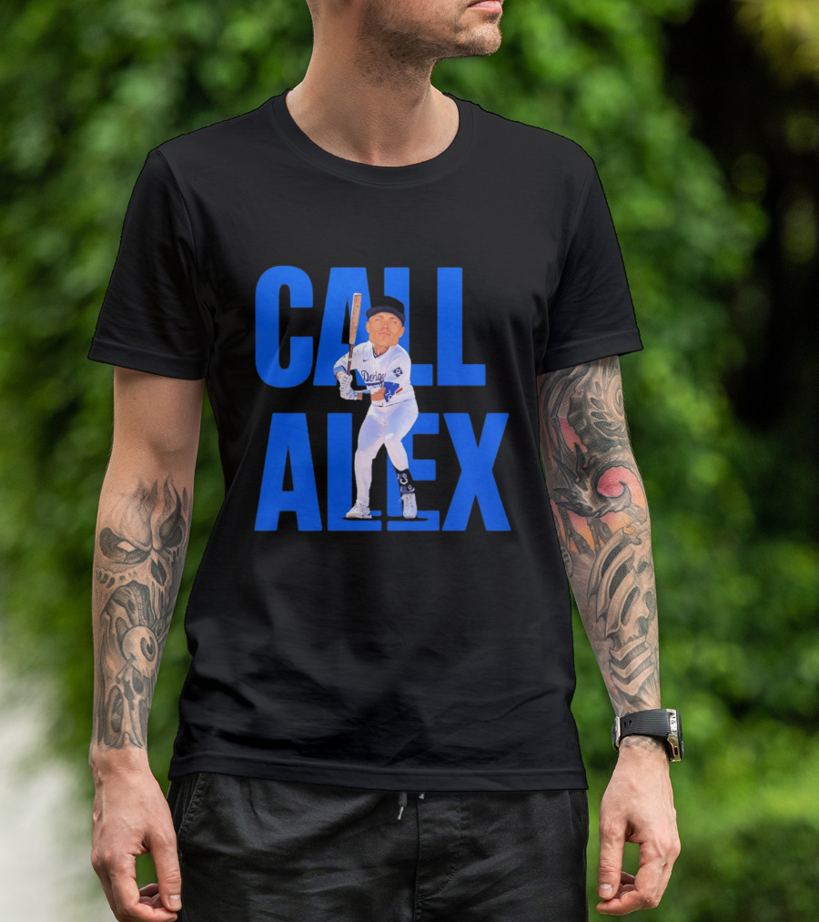 Call Alex Los Angeles Dodgers Baseball Player Caricature T-Shirt
