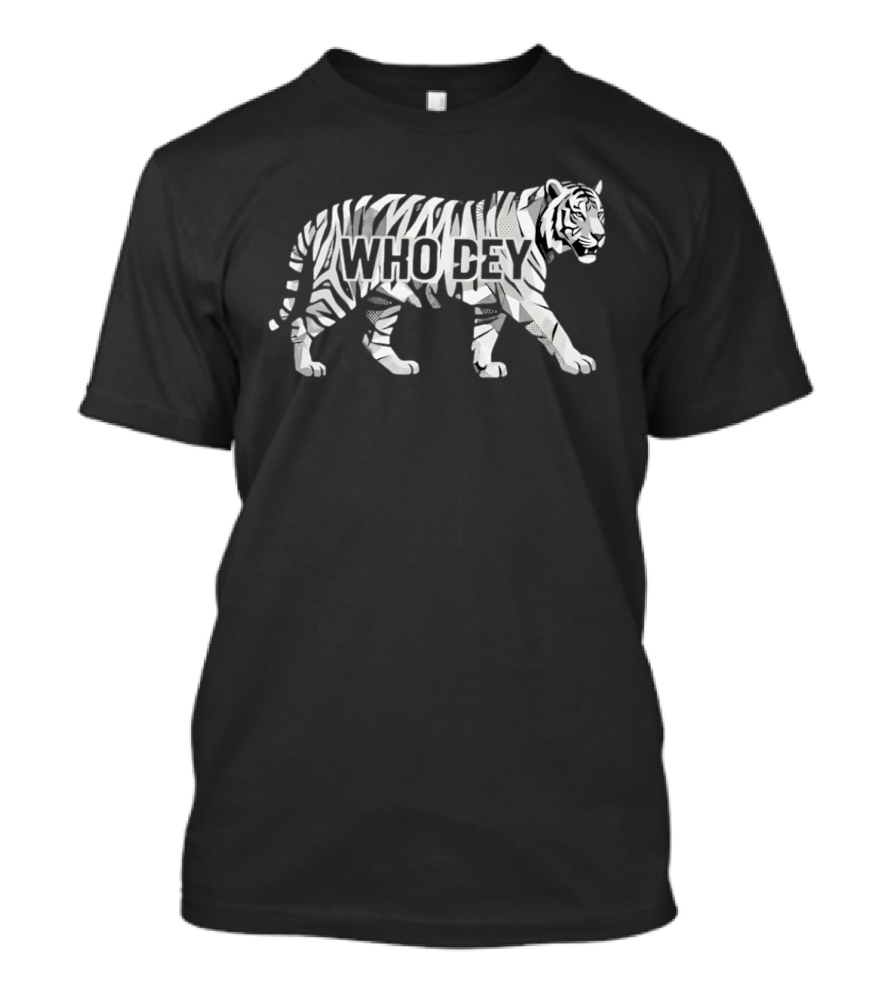 Cincinnati Tiger Who Dey Striped Tiger T-Shirt