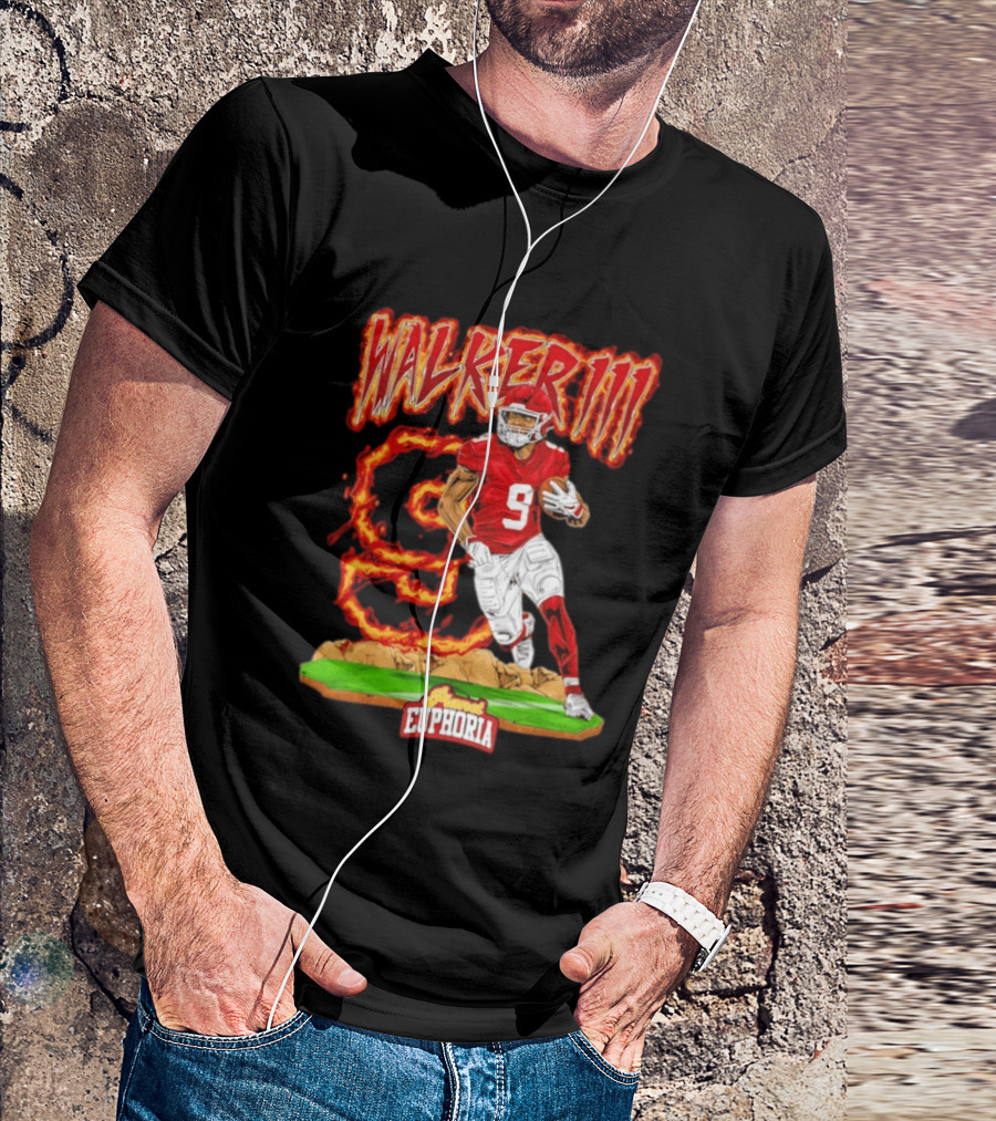 Walker III Kenneth 9 Kansas City Chiefs Flame Euphoria T-Shirt