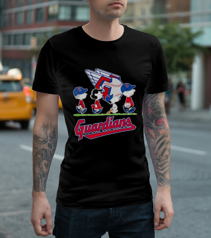 Cleveland Guardians Snoopy Charlie Brown Lucy Linus Abbey Road 2026 T-Shirt