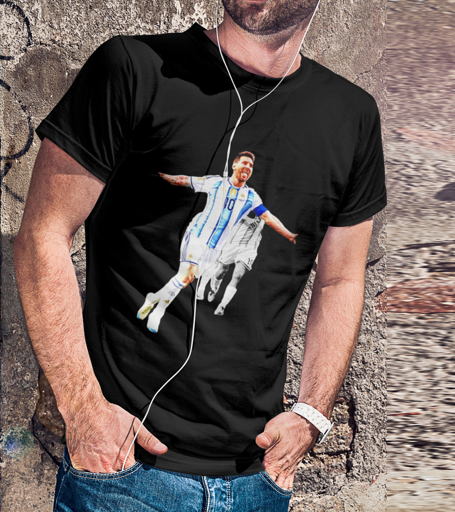 Lionel Messi Number 10 Argentina National Team Iconic Celebration T-Shirt