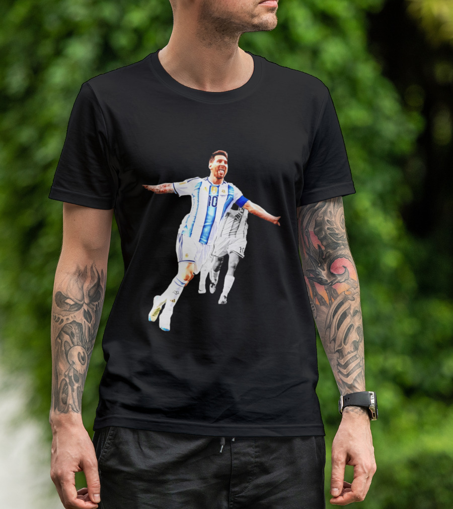 Lionel Messi Number 10 Argentina National Team Iconic Celebration T-Shirt