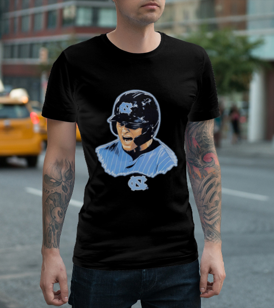 Macon Winslow North Carolina Tar Heels Baseball Player Helmet And Jersey T-Shirt