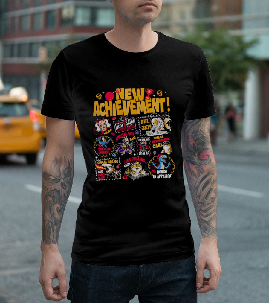 New Achievement Dungeon Crawler Carl The Desperado Club Hit Zey I Am Yelling Carl T-Shirt
