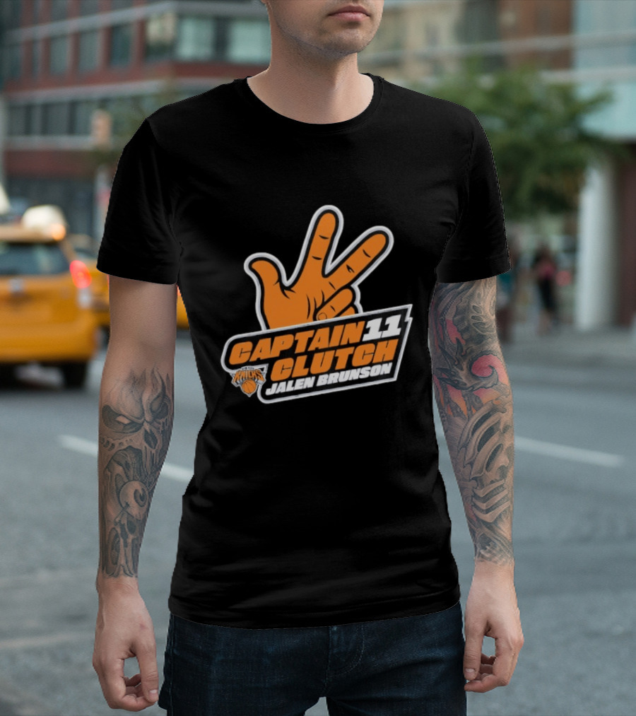 New York Knicks 11 Jalen Brunson Captain Clutch T-Shirt