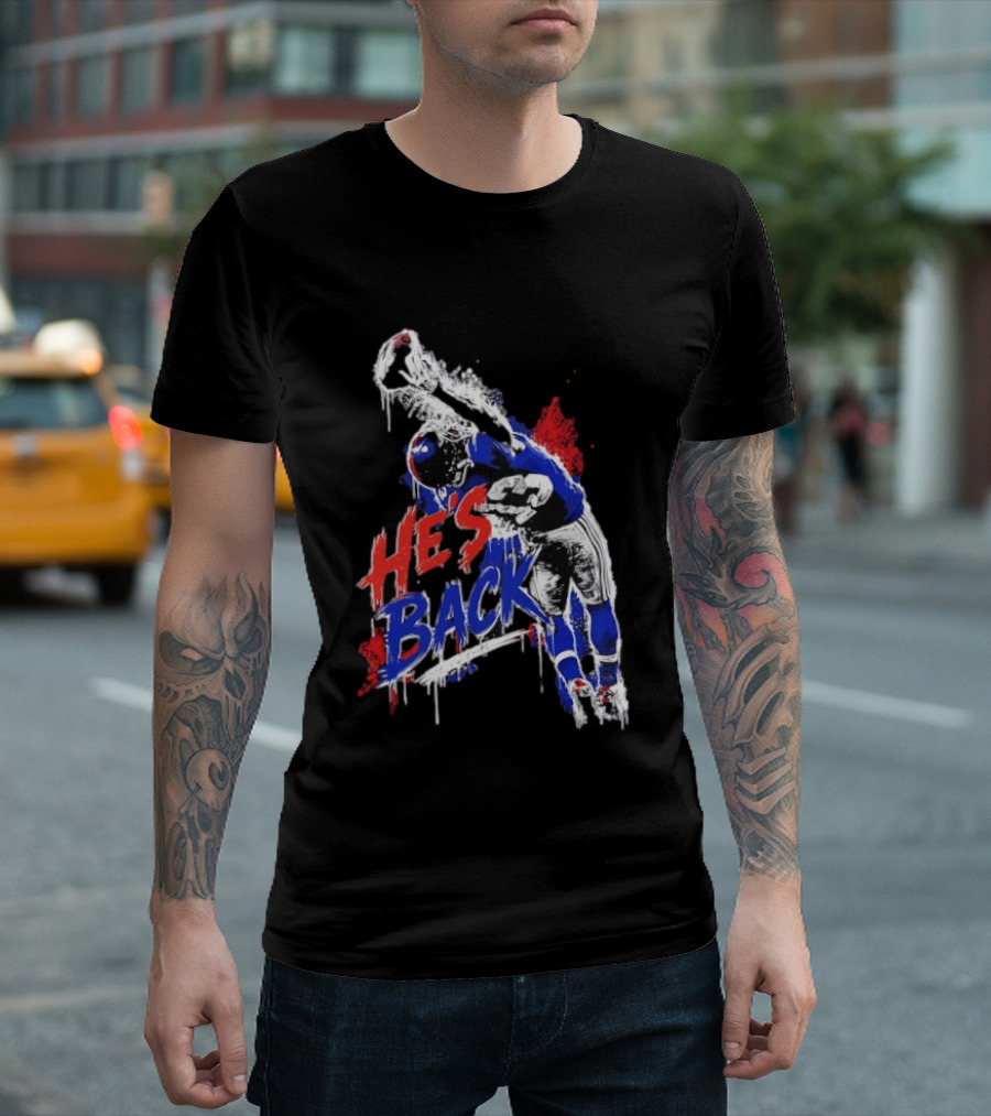 Odell Beckham Jr. He's Back 13 New York Giants Iconic Catch T-Shirt