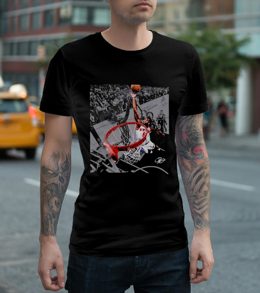 OG Anunoby Dunking New York Knicks 2026 NBA Action T-Shirt