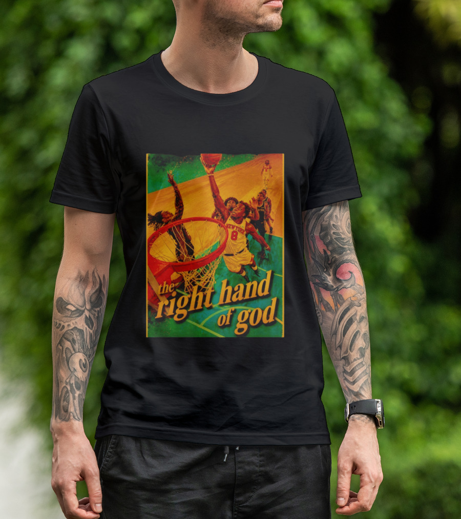 OG Anunoby New York Knicks Basketball The Right Hand Of God 2026 T-Shirt