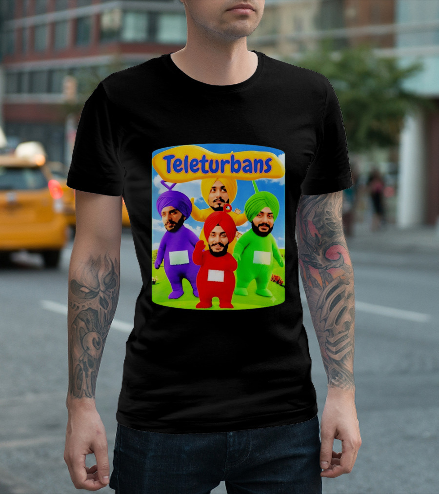 Teleturbans Colorful Characters Parody Featuring Turbans T-Shirt