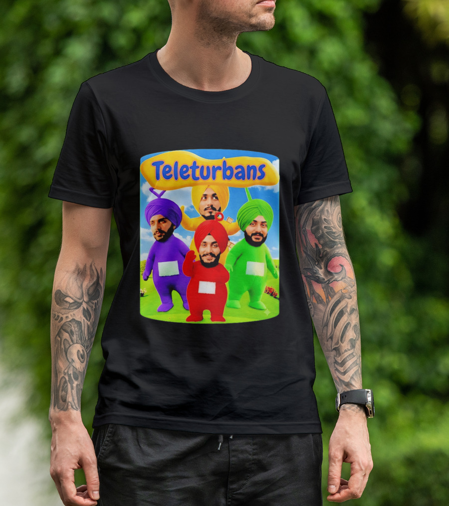 Teleturbans Colorful Characters Parody Featuring Turbans T-Shirt