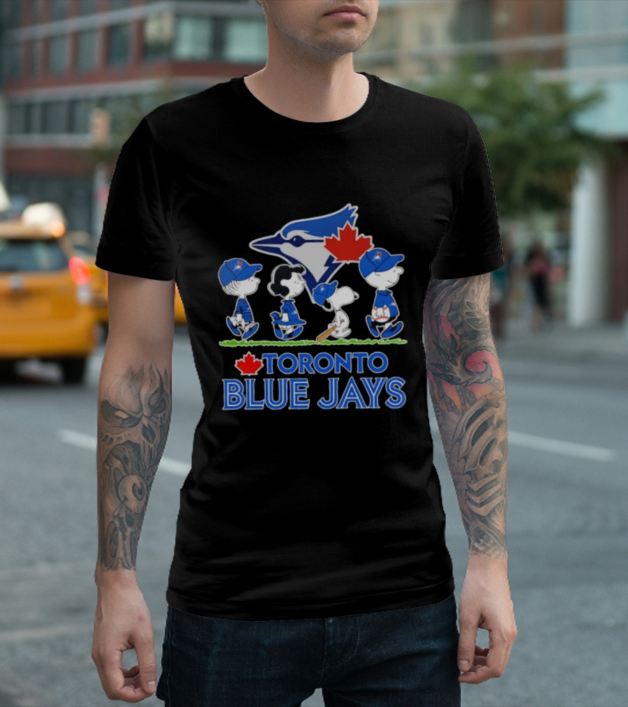 Toronto Blue Jays Snoopy Charlie Brown Lucy Linus Abbey Road 2026 T-Shirt