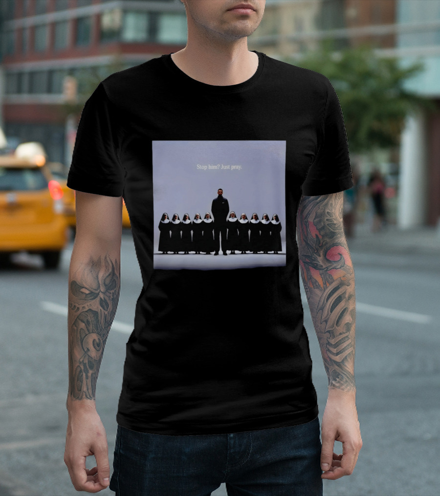 Wemby And The Nuns San Antonio Spurs Basketball Stop Him Just Pray T-Shirt