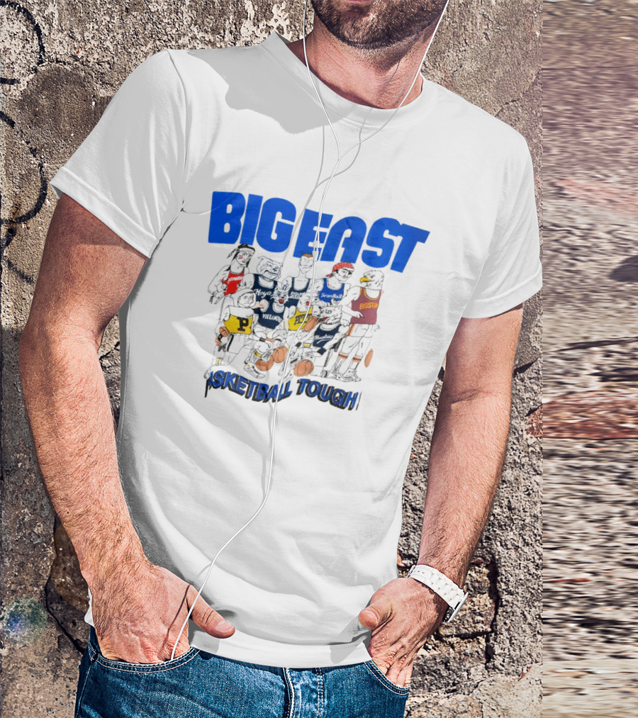 Big East Basketball Teams Boston St John's Syracuse Villanova Pitt Husky Tough T-Shirt