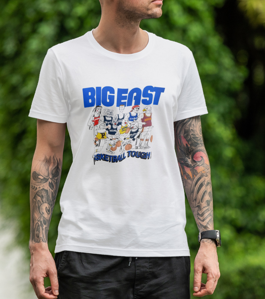 Big East Basketball Teams Boston St John's Syracuse Villanova Pitt Husky Tough T-Shirt