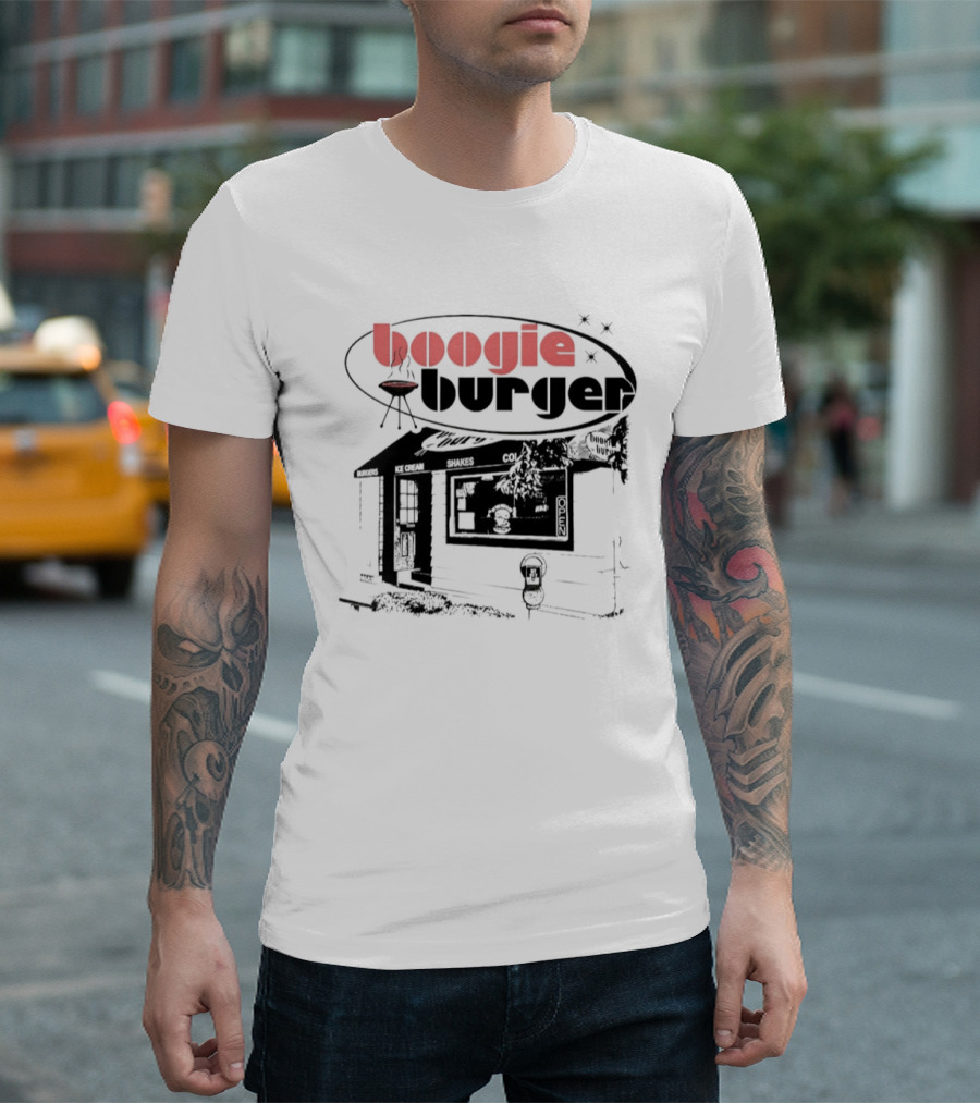 Boogie Burger Diner Fast Food Grill Retro Vintage Restaurant T-Shirt