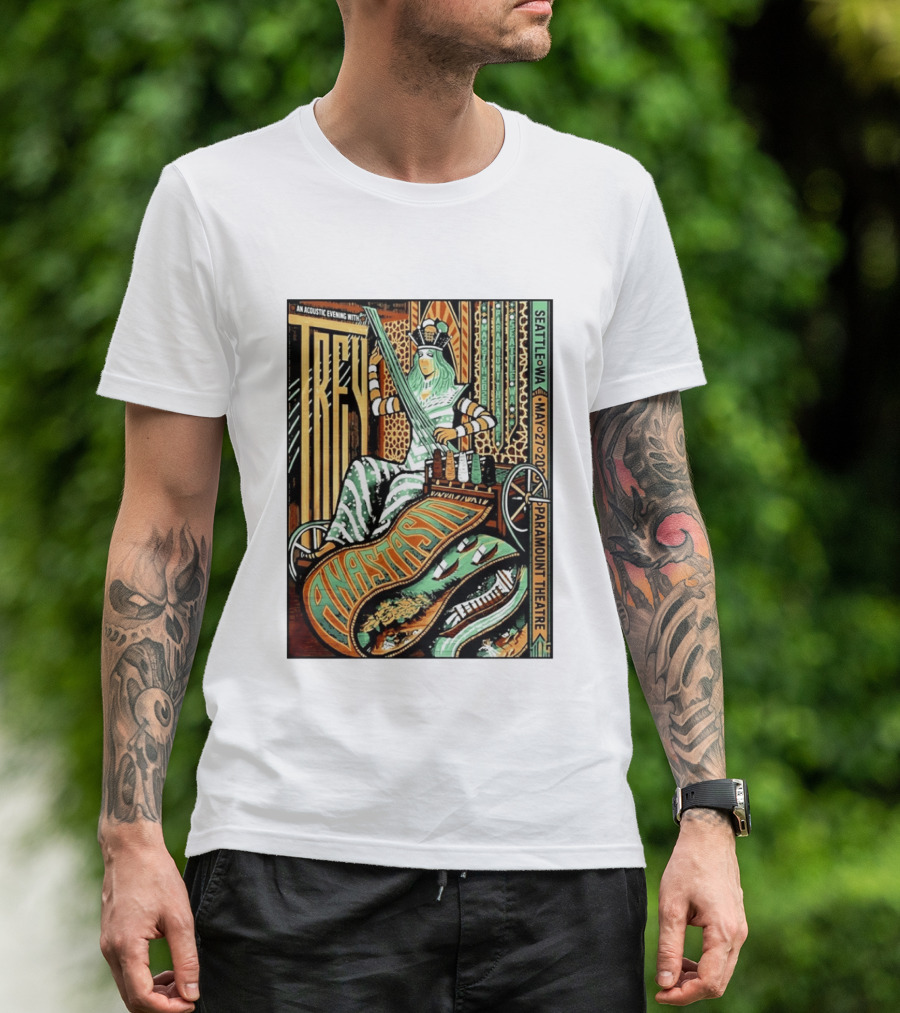 Trey Anastasio Acoustic Evening Seattle WA May 27 2026 Paramount Theatre T-Shirt