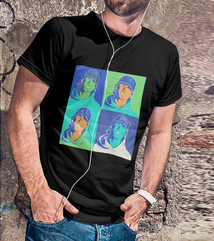 Bryan Woo Seattle Mariners Pop Art MLB Baseball T-Shirt
