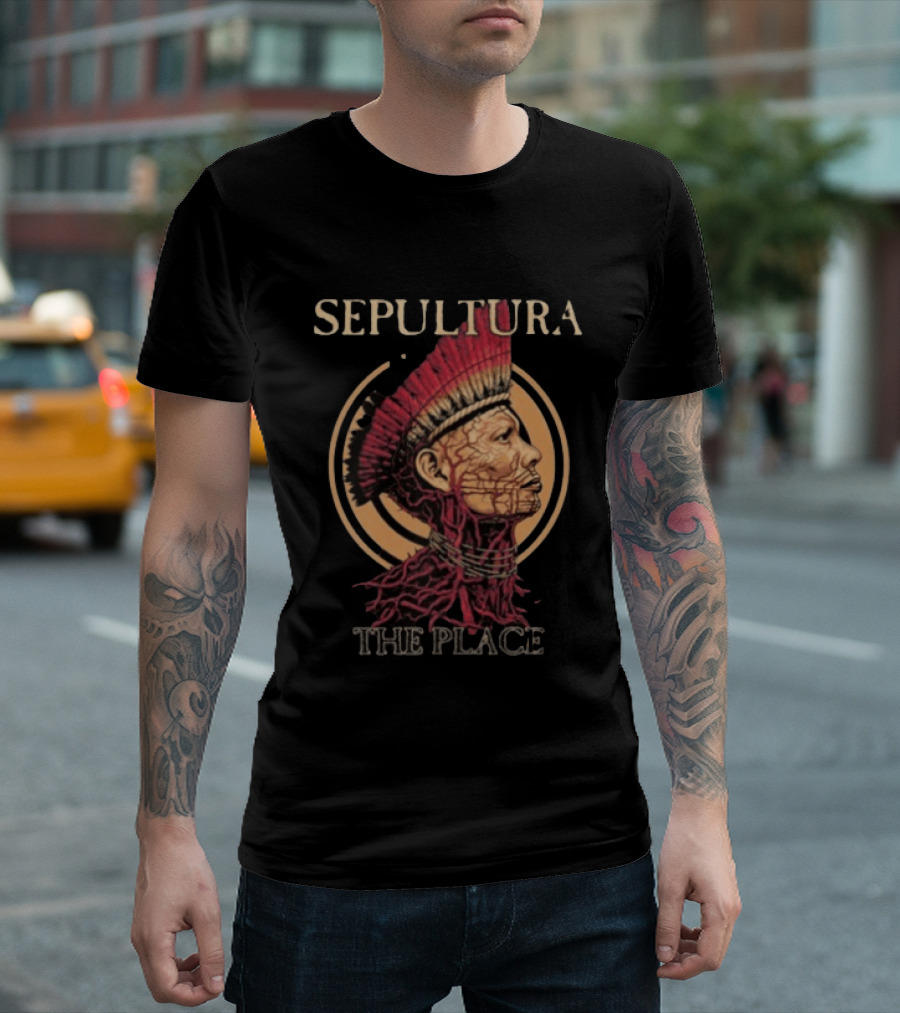 Sepultura Roots Bloody Roots The Place Iconic Indigenous T-Shirt