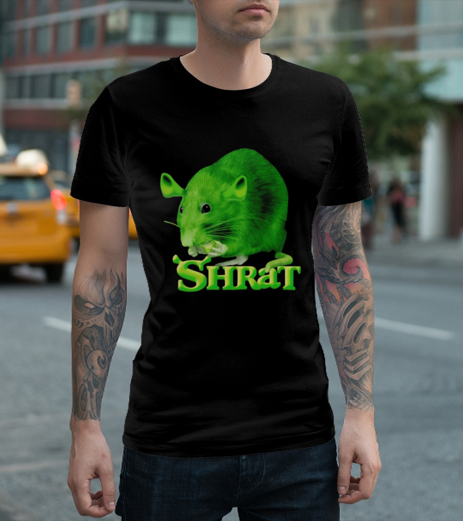 Shrat Chaos Potato Meme Shrek Rat Green Rodent Hybrid T-Shirt