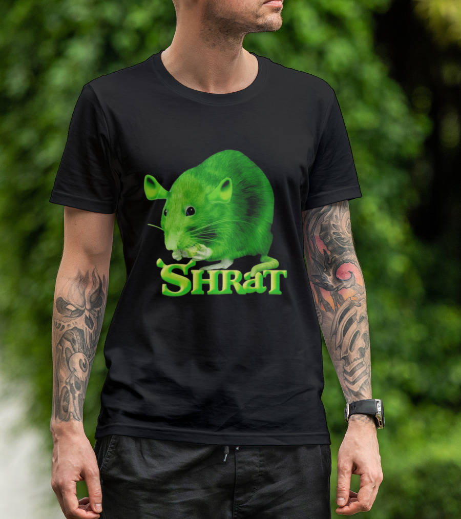 Shrat Chaos Potato Meme Shrek Rat Green Rodent Hybrid T-Shirt