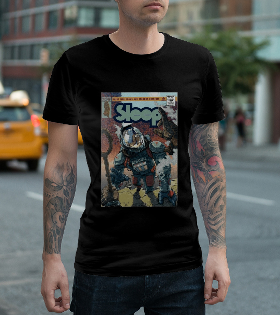 Third Man Records Sleep Comic Astronaut And Snake Cover Rich Tommaso T-Shirt