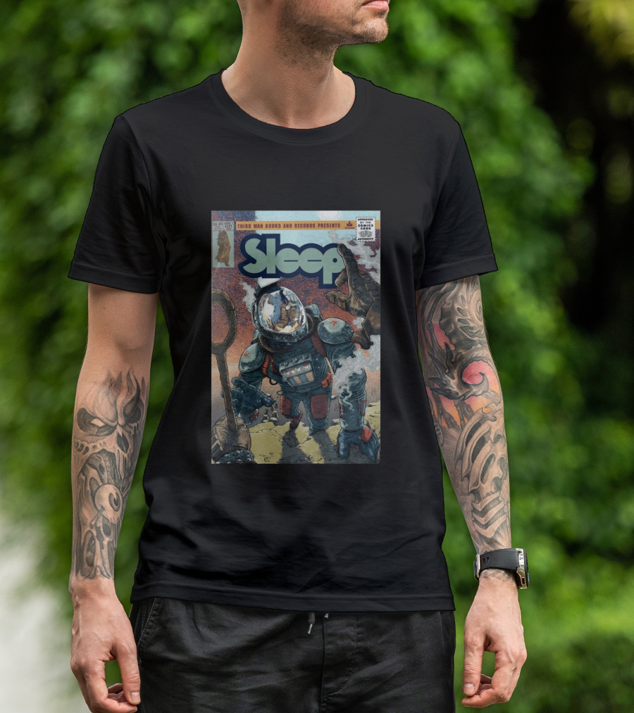 Third Man Records Sleep Comic Astronaut And Snake Cover Rich Tommaso T-Shirt