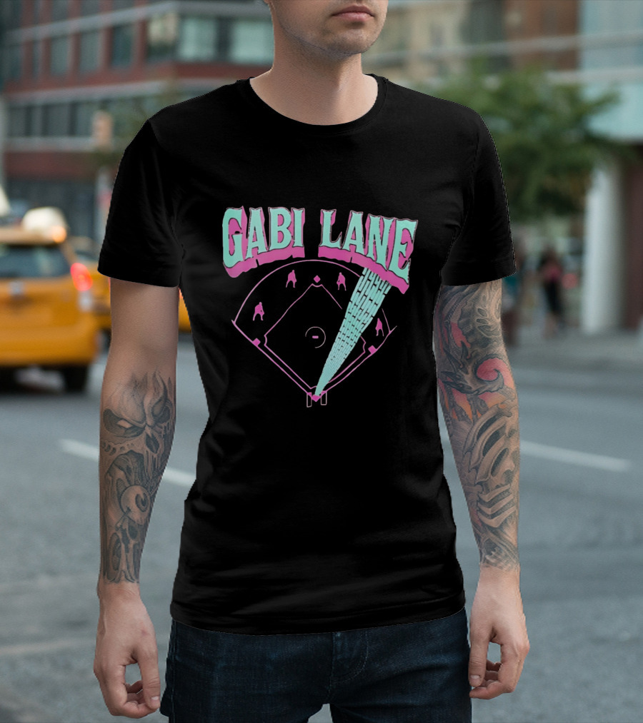 Gabi Lane Baseball Field Diamond Players T-Shirt