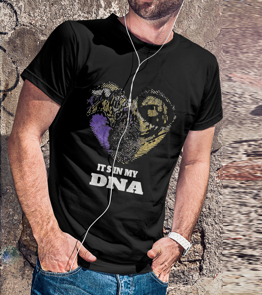 Minnesota Vikings Iowa Hawkeyes It's In My DNA Heartprint T-Shirt
