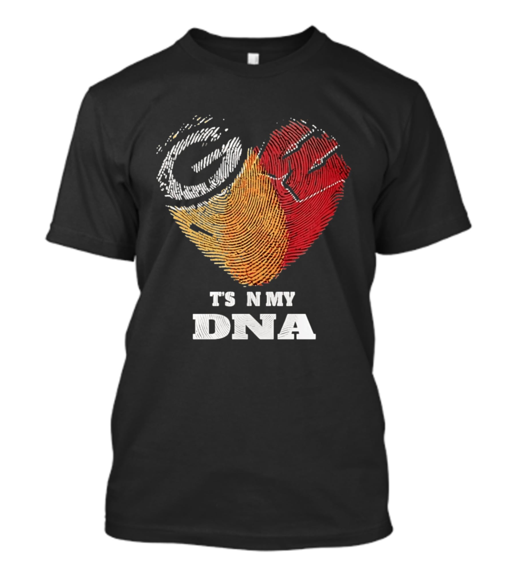 Green Bay Packers Wisconsin Badgers Heart It's In My DNA T-Shirt