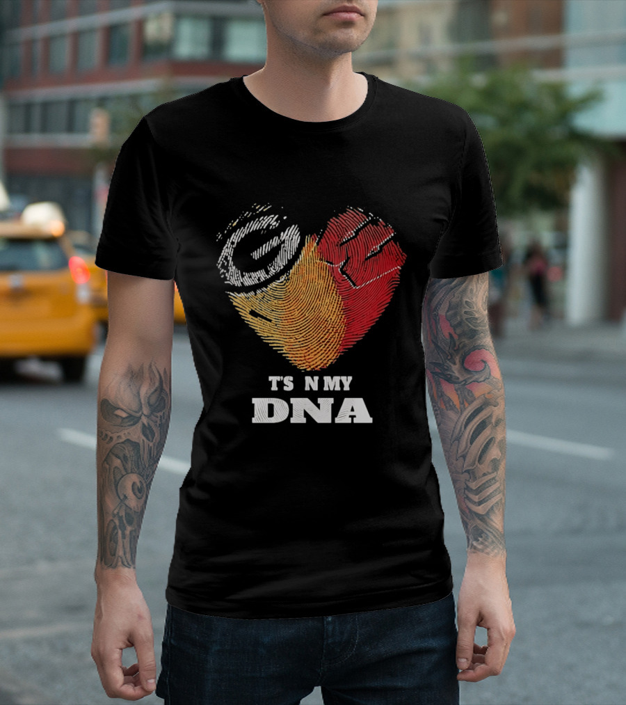 Green Bay Packers Wisconsin Badgers Heart It's In My DNA T-Shirt