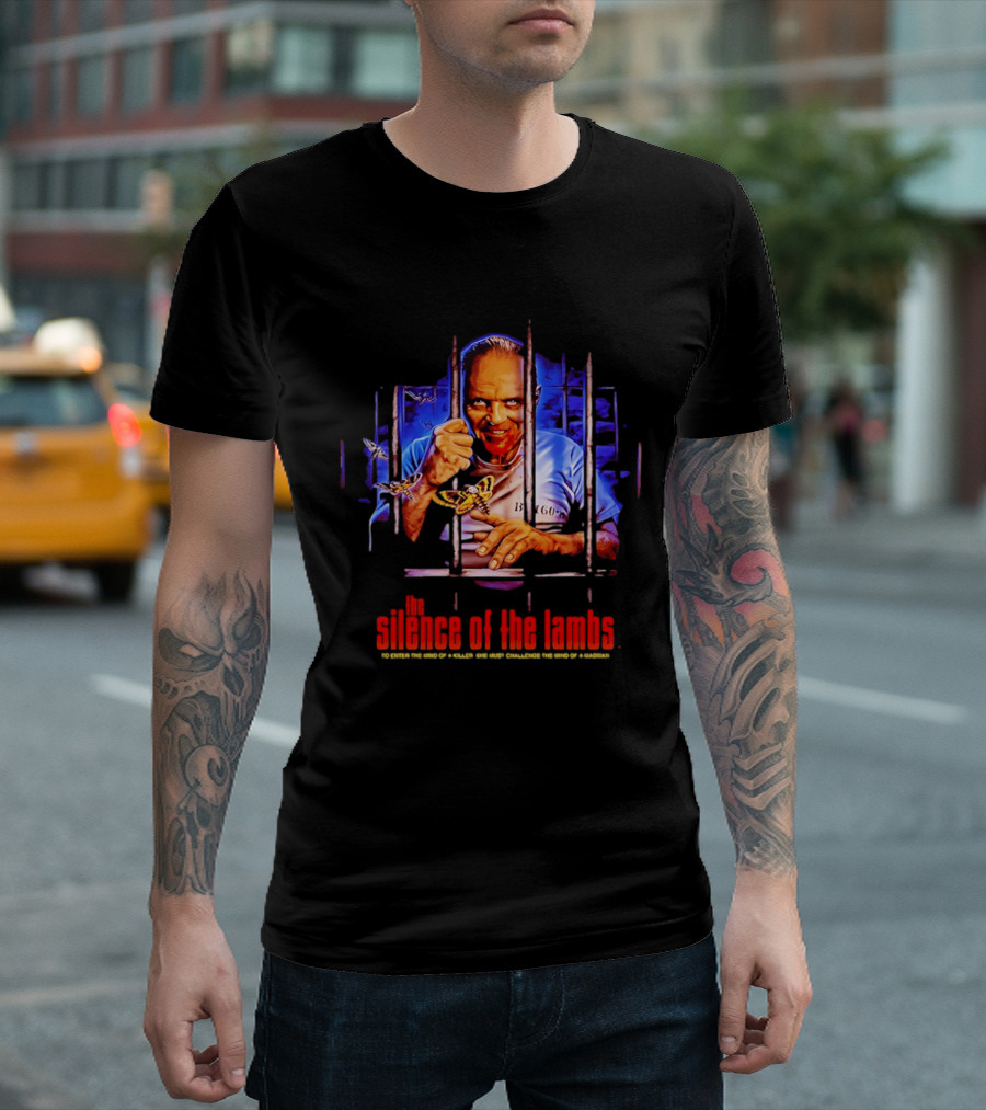 The Silence Of The Lambs Hannibal Lecter Anthony Hopkins Barbed Window Moth T-Shirt