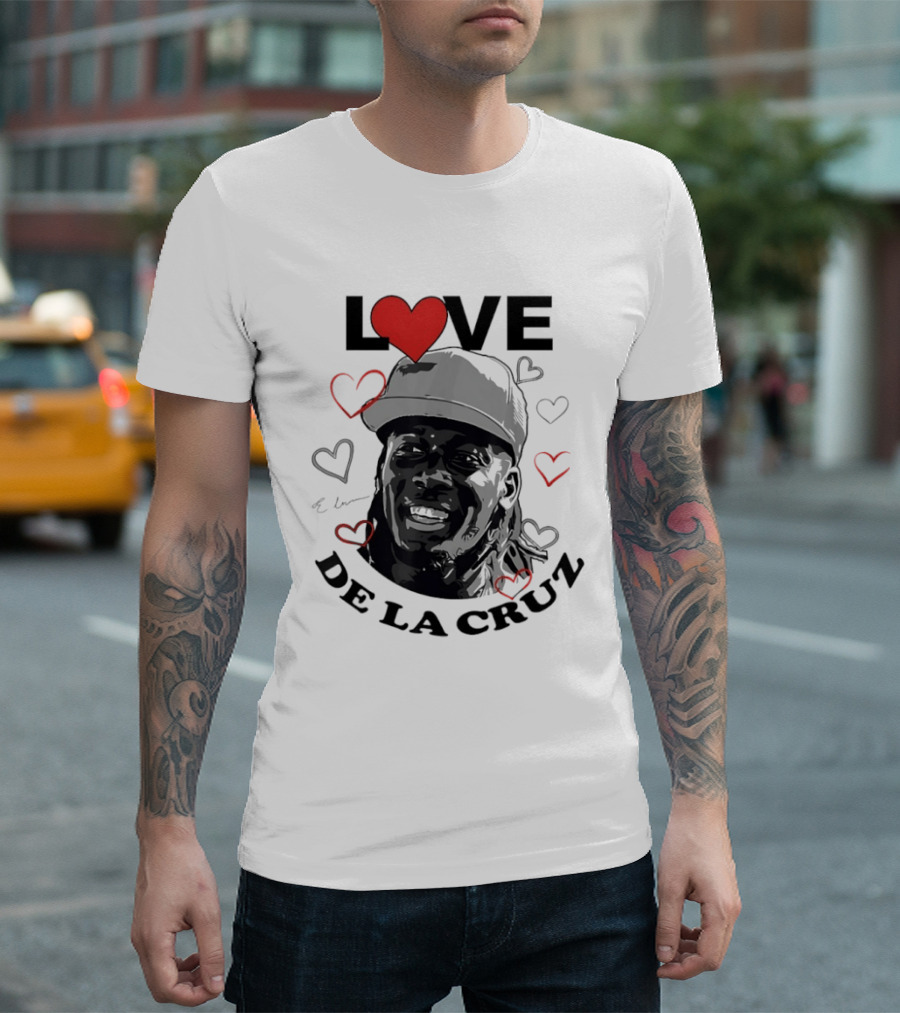 Love Heart Design Elly De La Cruz Cincinnati Reds Baseball T-Shirt